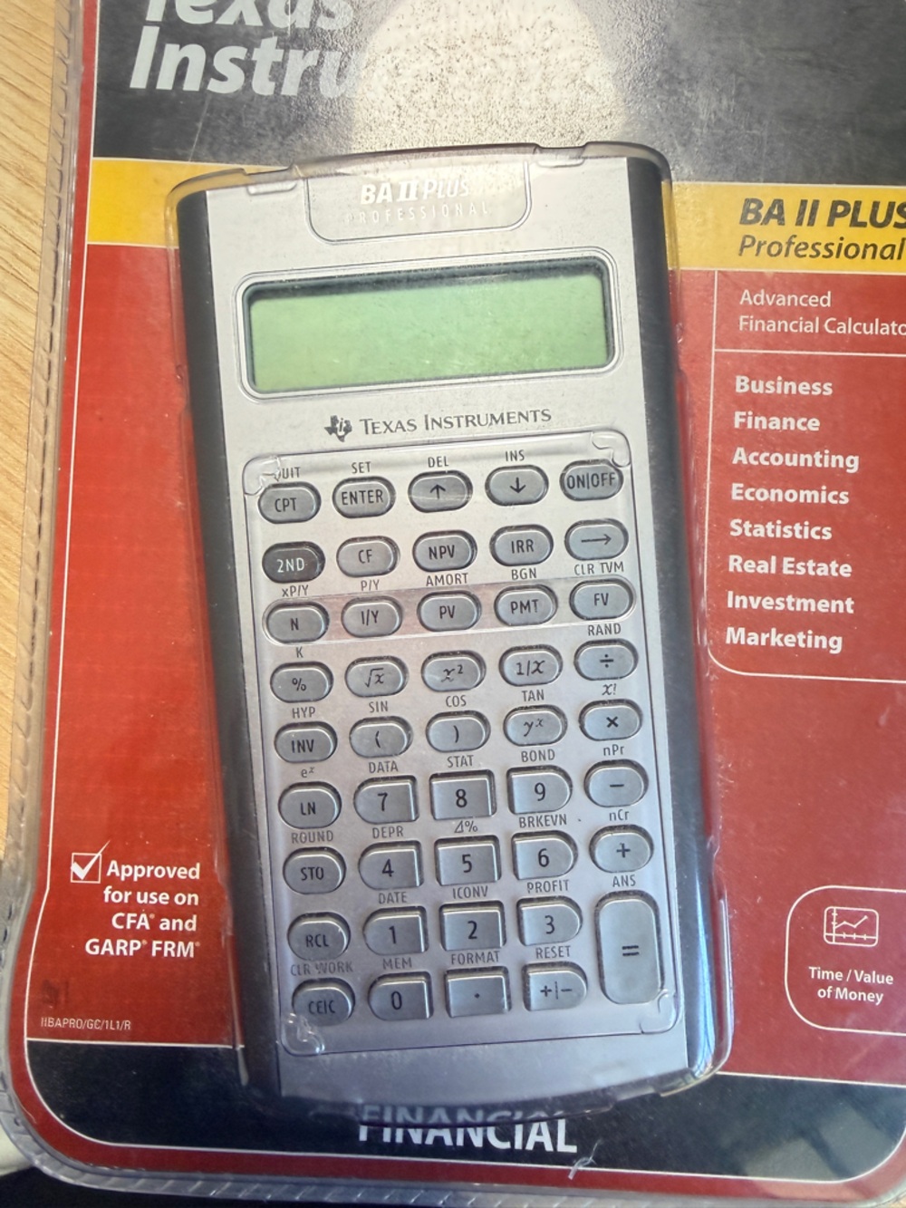 Texas Financial Instruments Silver and Black Scientific Calculator